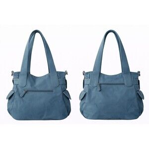 KL928 Women's Large Tote Bag Shoulder Crossbody Hobo, Teal Blue
